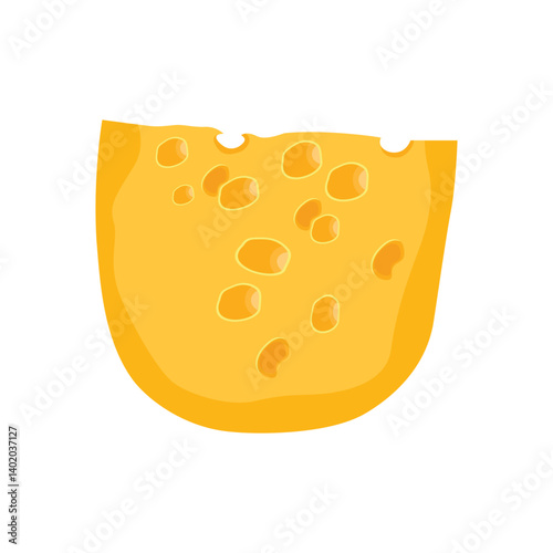 Set of cheese parts and slices isolated on a white background. Cheese food flat icon. Vector Head of cheese in flat style isolated on white background. Dairy product. Holland swiss milk product