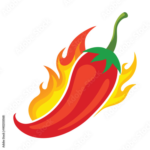 red chilli with firing vector