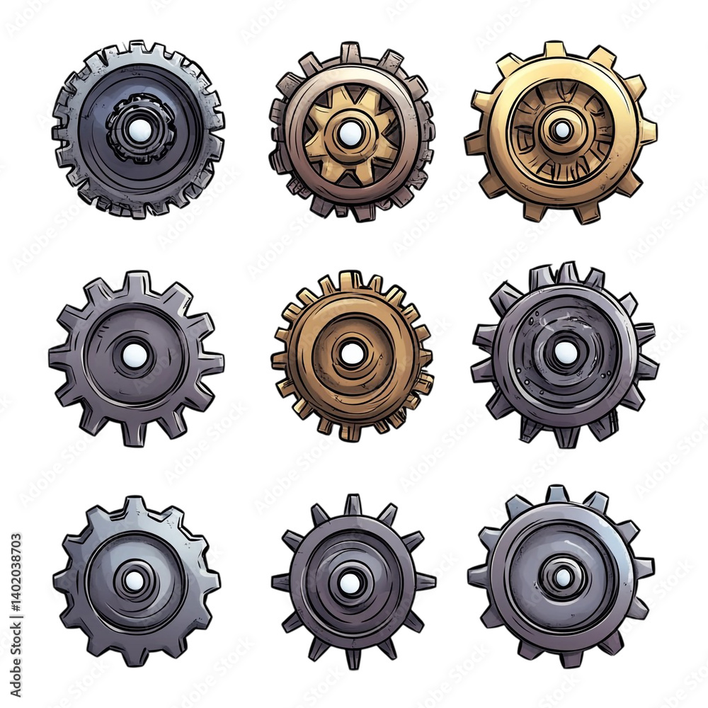 Intricate Gear System Complex Machine Parts Precisely Arranged Intricate Gear System Complex Machine Parts Precisely Arranged