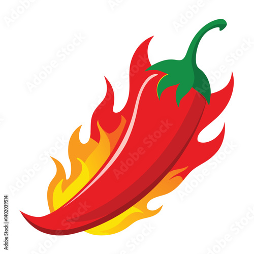 red chilli with firing vector