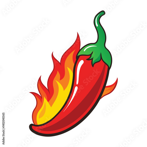 red chilli with firing vector