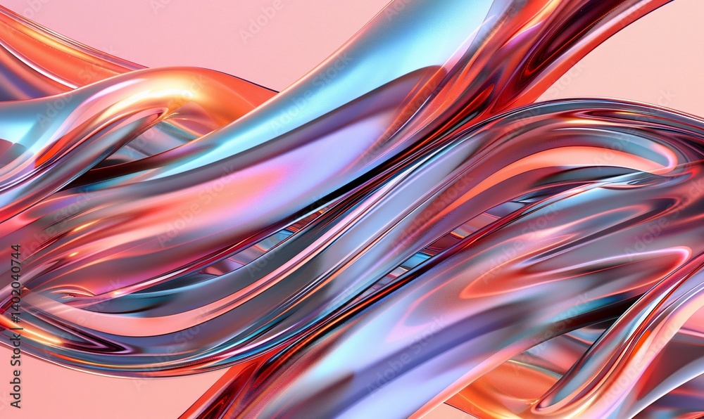 Abstract liquid metallic swirls in vibrant hues Abstract liquid metallic swirls in vibrant hues