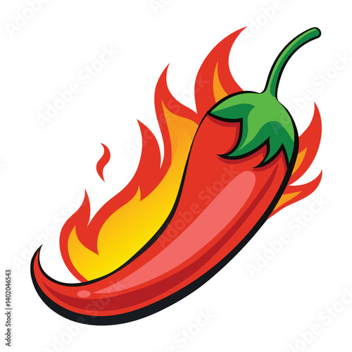red chilli with firing vector