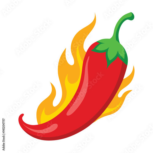 red chilli with firing vector