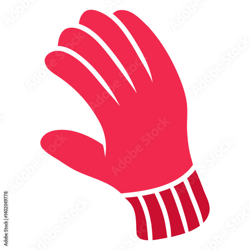 red safety glove illustration