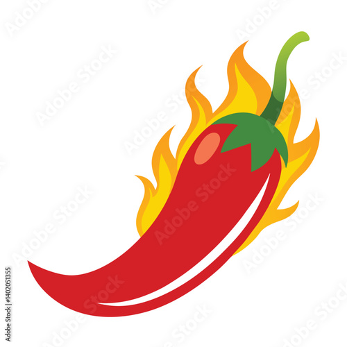 red chilli with firing vector