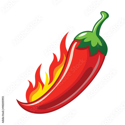 red chilli with firing vector