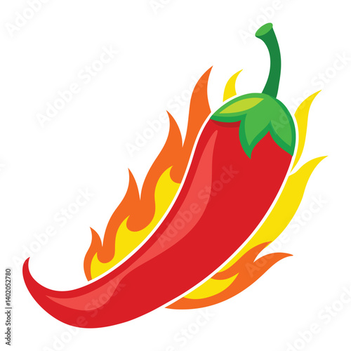 red chilli with firing vector