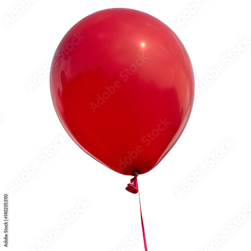 Red balloon isolated on transparent background