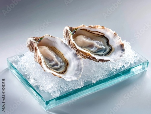 Fresh Oysters on Crushed Ice