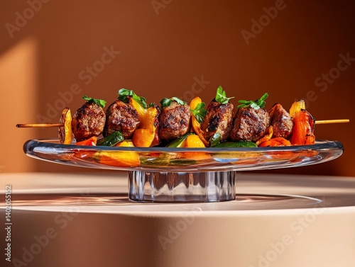 Middle Eastern Lamb and Vegetable Kebab