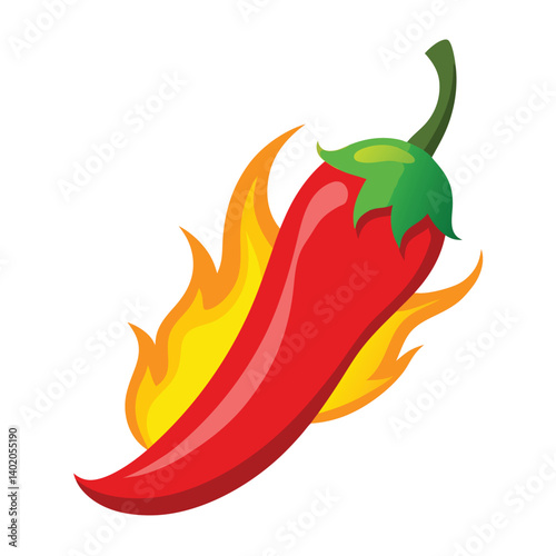 red chilli with firing vector