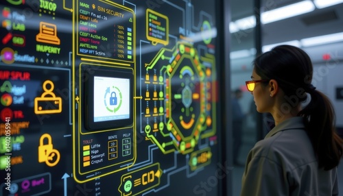 Upon detecting anomalous behavior, the system automatically triggers additional security protocols, such as alerting security personnel, requiring secondary forms of identification photo