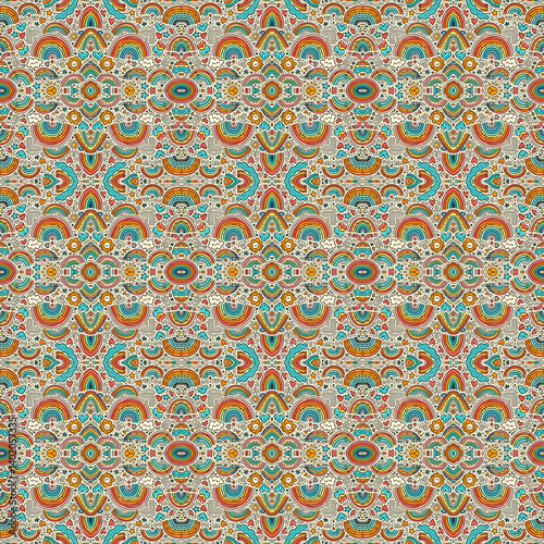 Seamless Rainbow Days Pattern – Colorful Textile Design for Fashion and Fabric Prints