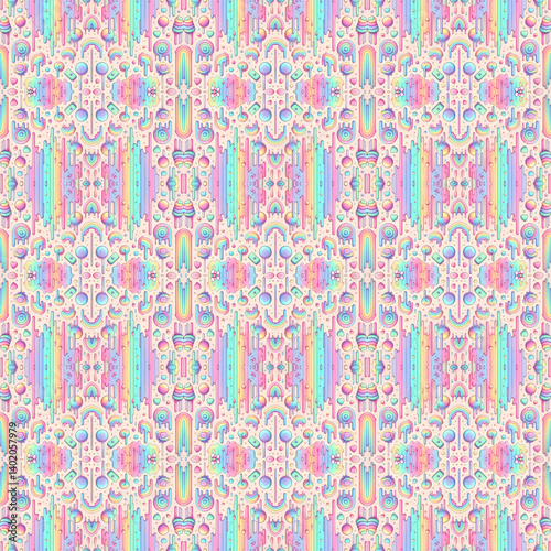 Seamless Rainbow Days Pattern – Colorful Textile Design for Fashion and Fabric Prints