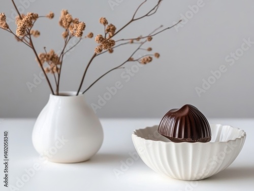 Single Heart Chocolate Still Life
