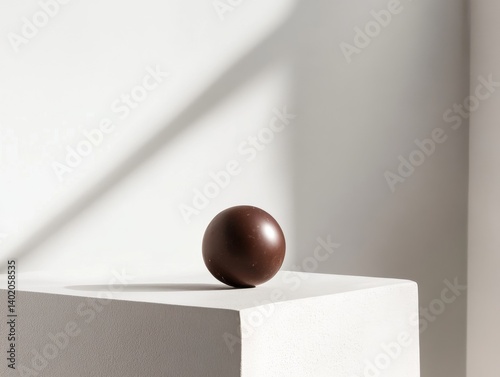 Single Heart Chocolate on White Stand