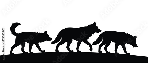 Wolves Silhouettes