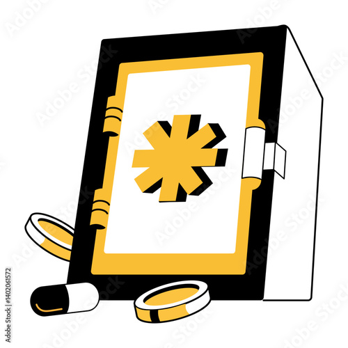 A character doing a police complaint, hand drawn illustration 
