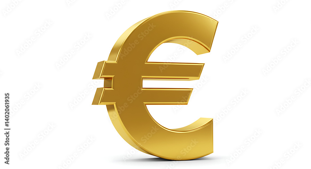 Fototapeta premium Gleaming Representation: A Symbol of European Monetary Power and Financial Strength