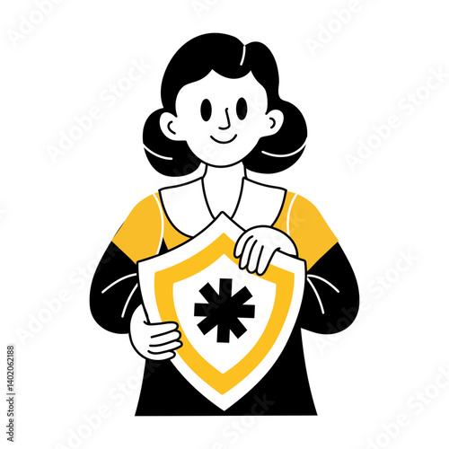 A hand drawn illustration depicting medical coverage 