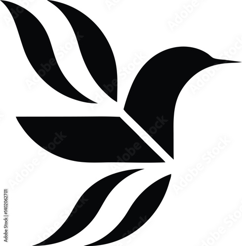 A bird flying logo design