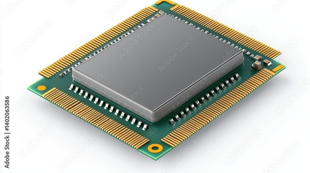 Intricate closeup of a modern computer processor, glimpse into technological innovation Intricate closeup of a modern computer processor, glimpse into technological innovation