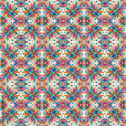 Seamless Rainbow Days Pattern – Colorful Textile Design for Fashion and Fabric Prints