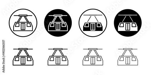 aerial tramway icon Flat illustration sign