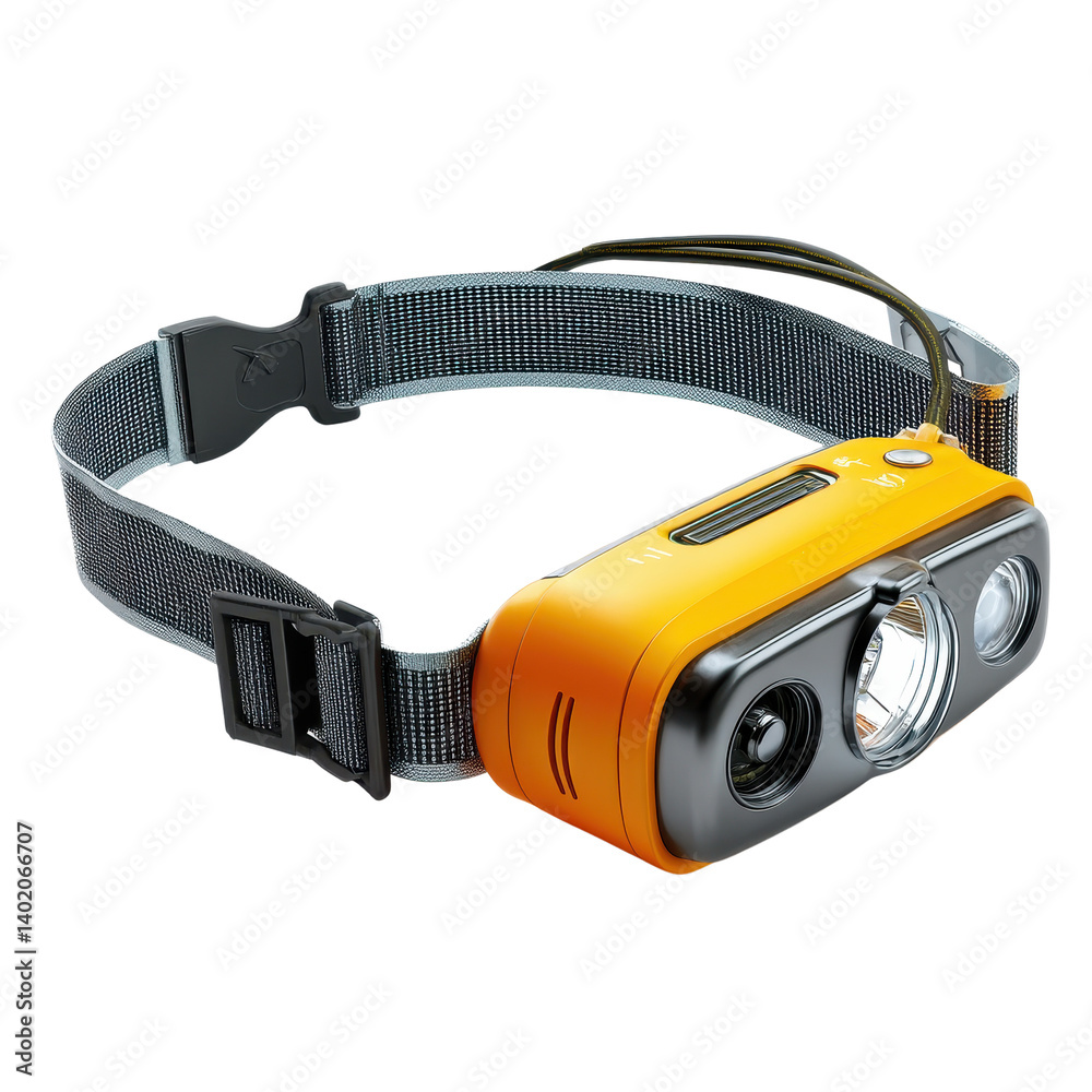 Orange Headlamp with Adjustable Strap for Camping Orange Headlamp with Adjustable Strap for Camping