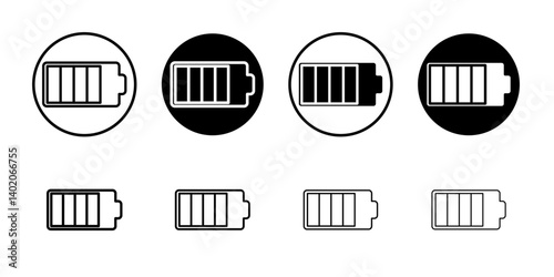 Battery charging icon Flat illustration sign