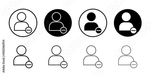 Block User Icon Flat illustration sign