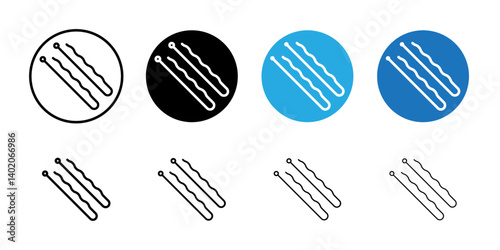 bobby pins icon Flat illustration sign