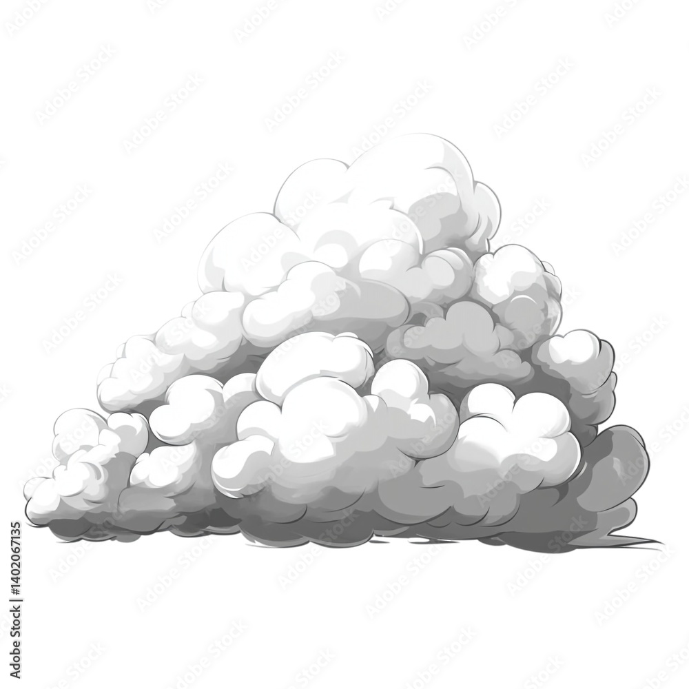 A large fluffy grey cloud floats majestically in the sky a peaceful weather scene A large fluffy grey cloud floats majestically in the sky a peaceful weather scene