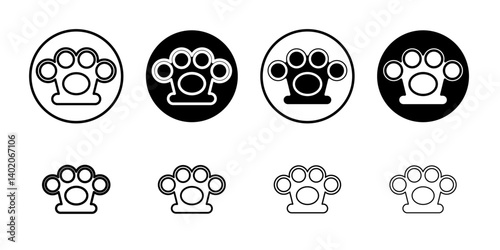 brass knuckles icon Flat illustration sign