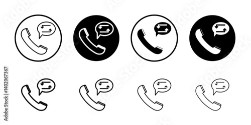 Call back icon Flat illustration sign