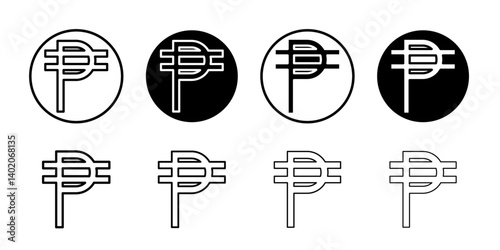 Cuba peso icon Flat illustration sign