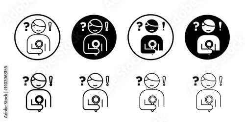 Curiosity icon Flat illustration sign