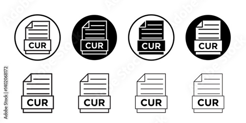 CUR File Document Icon Flat illustration sign