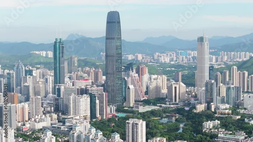 Aerial view of landscape in shenzhen city, China