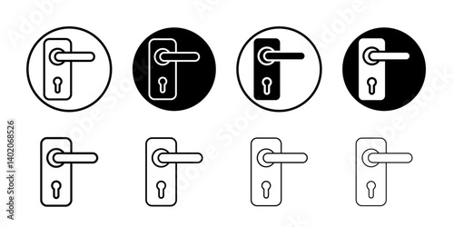Door knob icon Flat illustration sign
