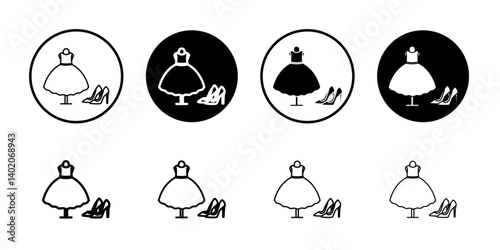 Fashion boutique icon Flat illustration sign