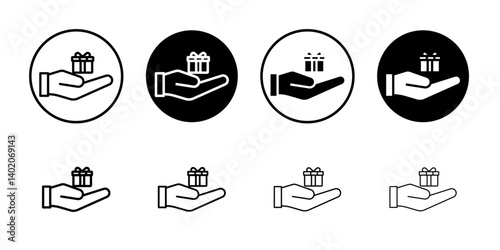 Free gift icon Flat illustration sign