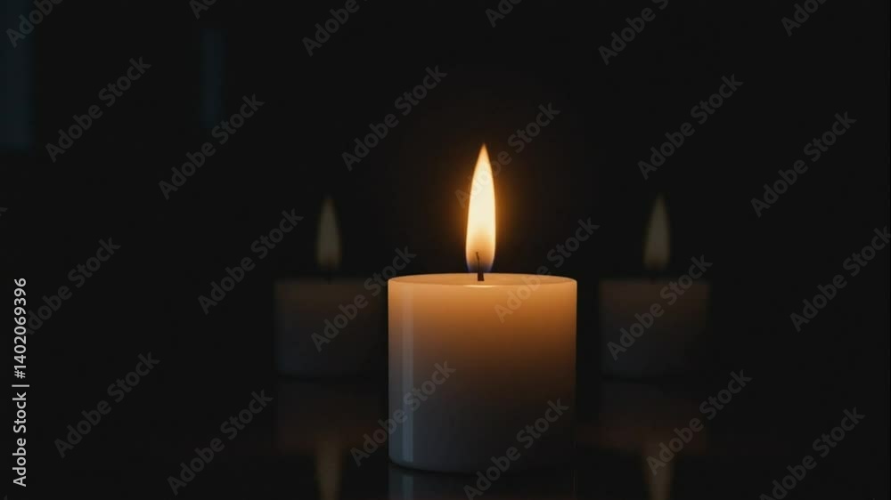 Candlelight flickering in black background Candlelight flickering in black background