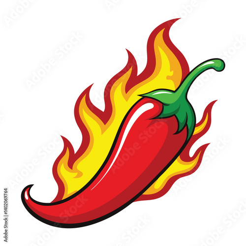 red chilli with firing vector