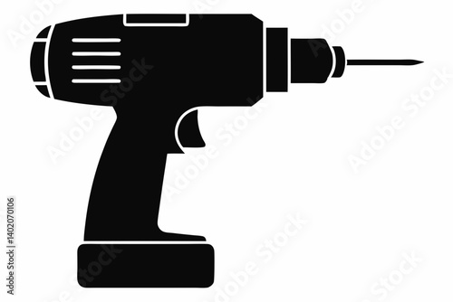 drill silhouette vector art