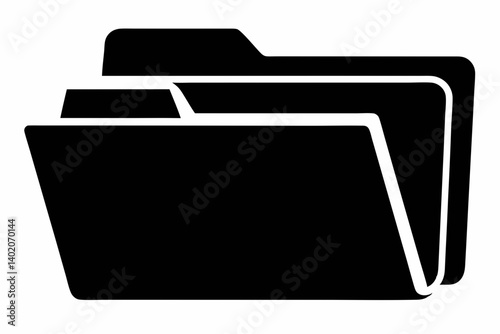 file folder silhouette vector illustration