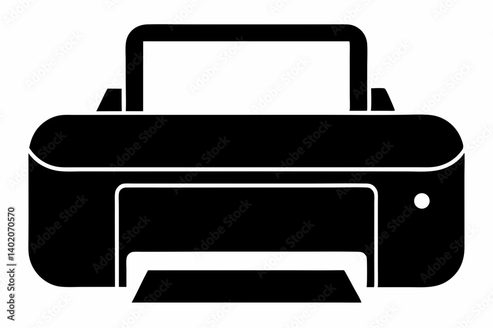 Printer Silhouette Vector Illustration Printer Silhouette Vector Illustration