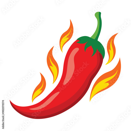 red chilli with firing vector