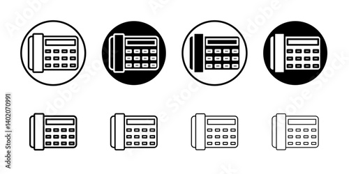 Office Phone icon Flat illustration sign